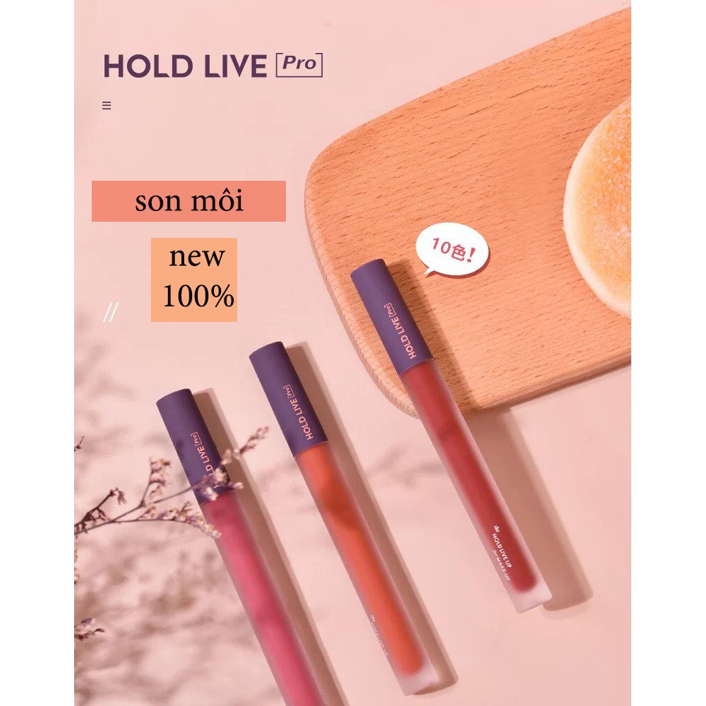 Son môi HOLD LIVE màu lì lâu trôi, gồm 10 màu lựa chọn xinh xinh, quyến rũ. | BigBuy360 - bigbuy360.vn