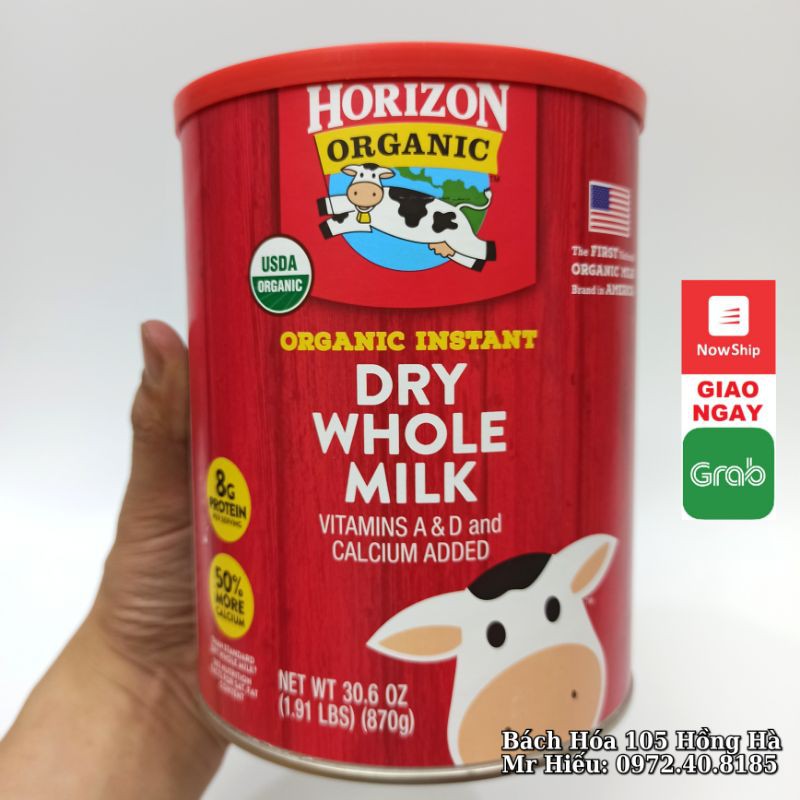 [T1/2023] Sữa tươi dạng bột Horizon Organic 870g