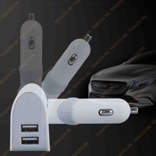 Tẩu sạc trên xe ô tô 2 cổng - dành cho máy tính bảng và điện thoại - tẩu sạc aokile