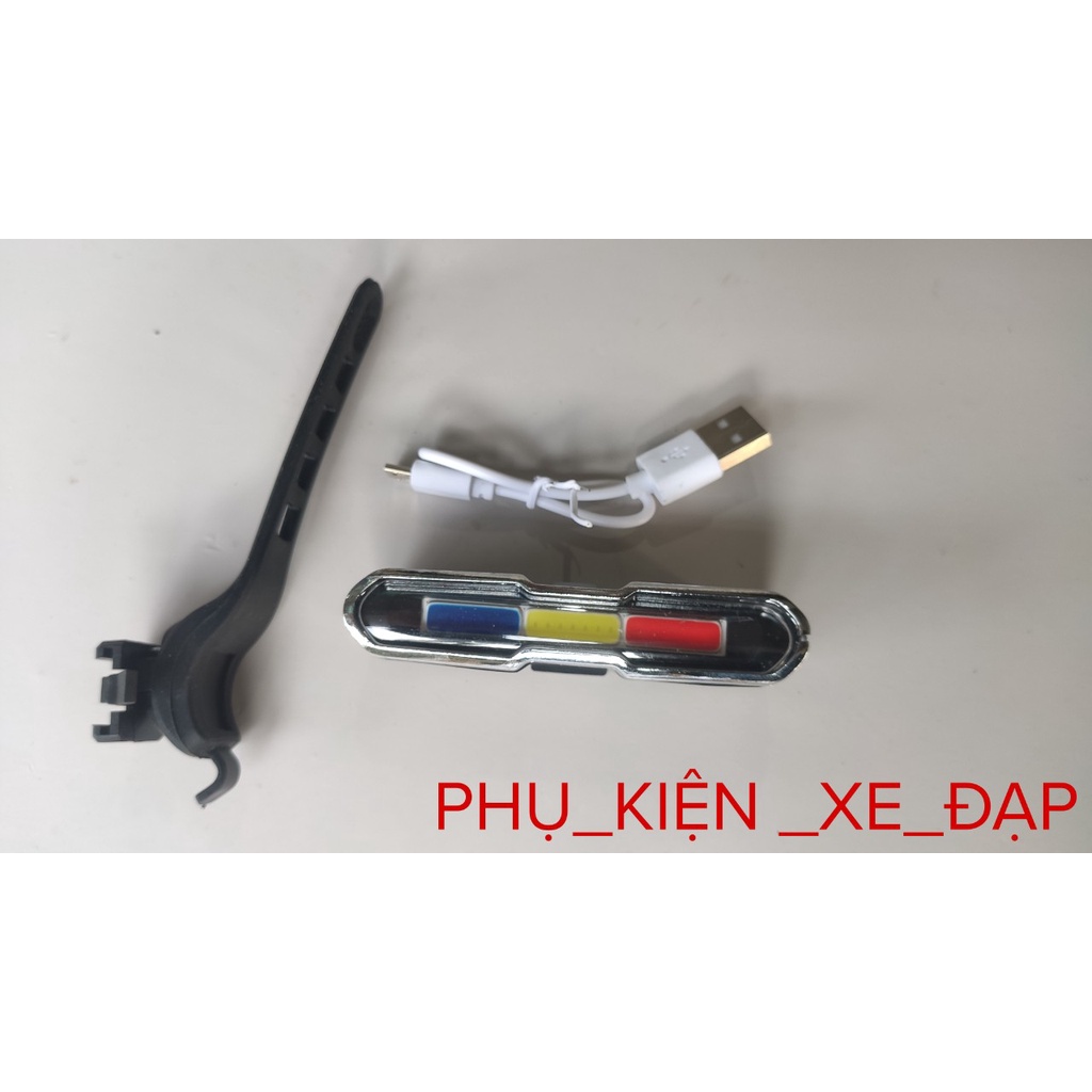 Đèn hậu xe đạp 3 màu cao cấp