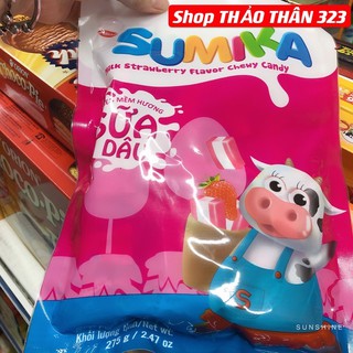 Kẹo Sữa Mềm SUMIKA BIBICA Sữa , Dâu , Sôcôla