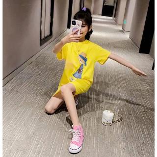 Đầm thun dáng rộng dành cho bé gái