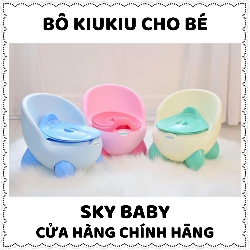 Bô cho bé Kiu Kiu Beiliya bô vệ sinh chống trơn trượt có dựa lưng và khay cho trẻ 6 tháng-5 tuổi nhựa PP an toàn