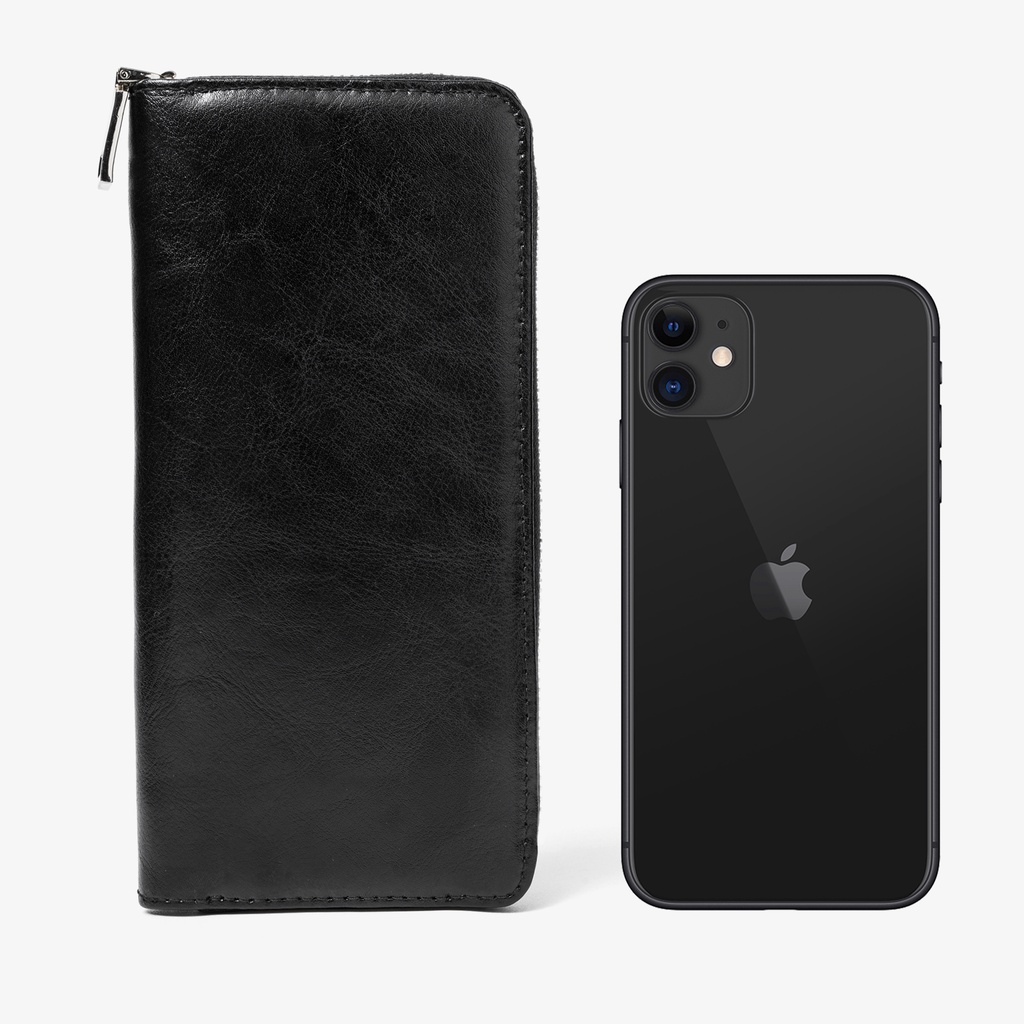 Ví nam cầm tay Bụi Leather C105 da bò mill cao cấp | BigBuy360 - bigbuy360.vn