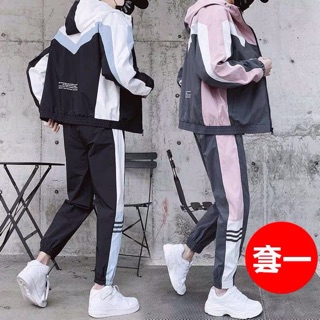 Set thể thao ulzzang áo gió quần gió xinh