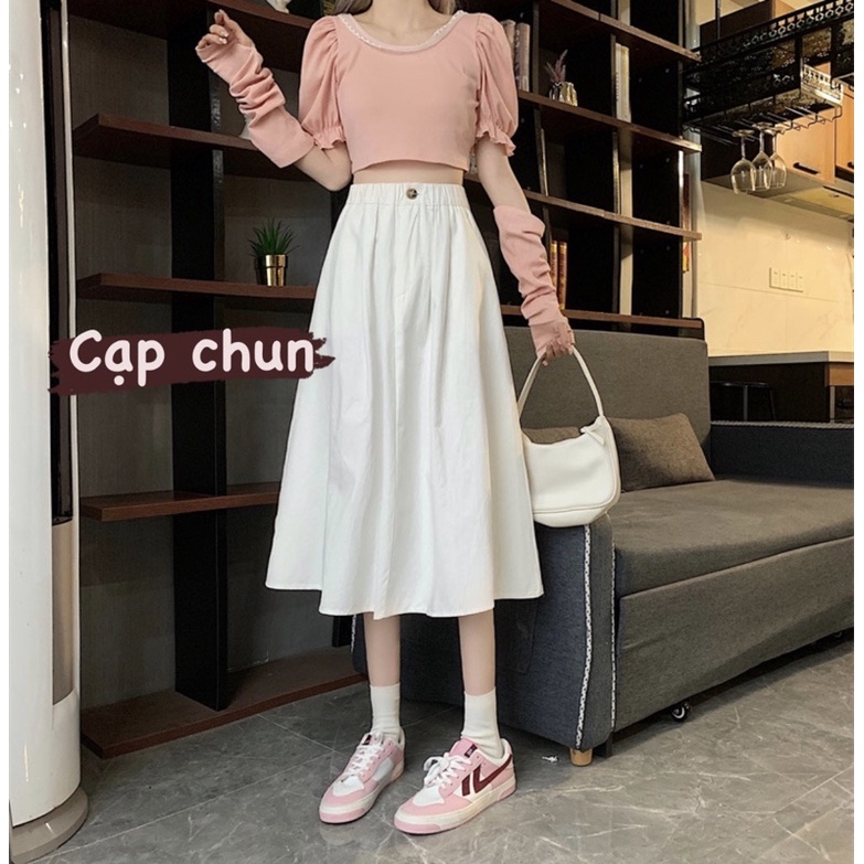 Chân váy thô dài hàng Quảng Châu