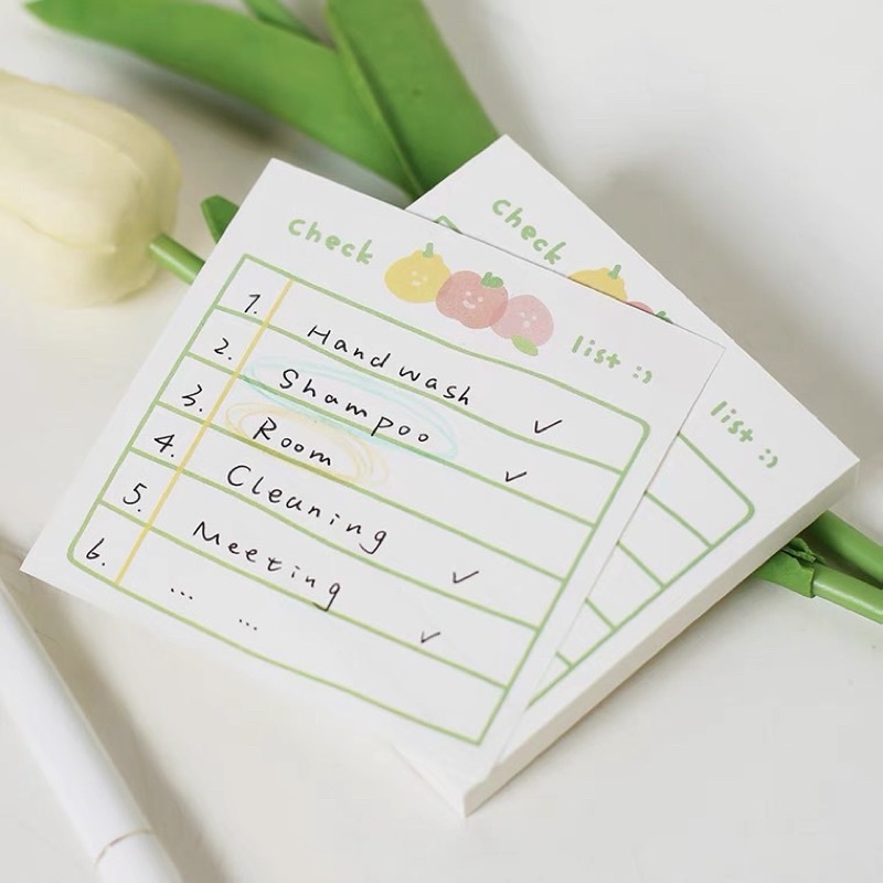 Giấy Note Ghi Chú NOTE FOR 100 Tờ Nhiều Màu Sắc Hoa Cỏ Xinh Xắn