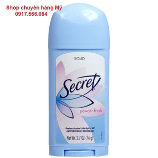 Lăn khử mùi dạng sáp dành cho Nữ Secret Solid Powder Fresh 76g của Mỹ