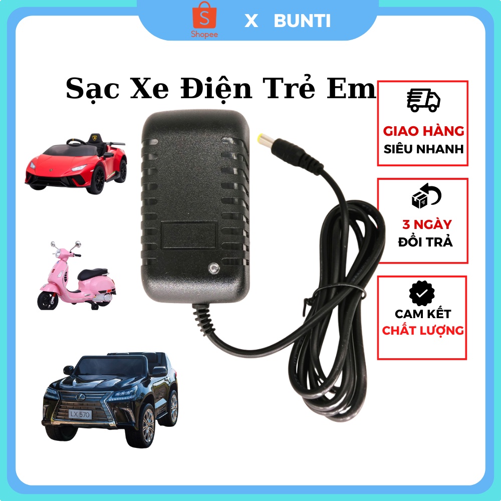 Cục Sạc Xe Ô Tô, Máy Điện Trẻ Em 12V, 6V Sạc nhanh đầy An Toàn