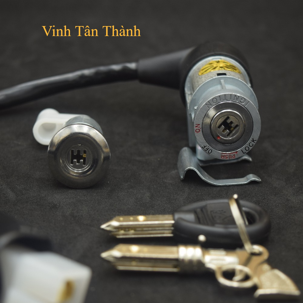 Bộ ổ khóa CHỐNG TRỘM 6 cạnh an toàn tuyệt đối dành cho WAVE ANPHA, WAVE 100, 110, ZX THÁI ( MẪU WAVE NHỎ)