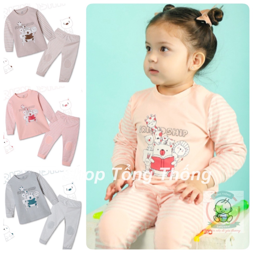 Bộ La Pomme Bamboo gia đình thú cưng dài tay cao cấp thoáng mát thấm hút tốt cho bé trai bé gái SL198