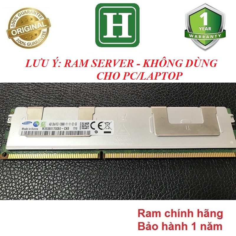 Ram Server DDR3 4GB ECC REG bus 1600, 1333, 1066 tháo máy chính hãng, bảo hành 1 năm