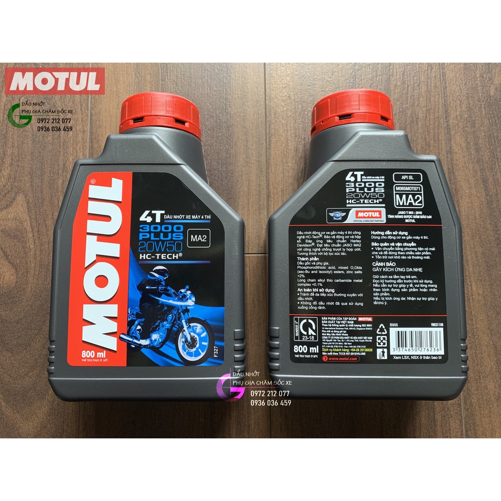 Dầu Motul 3000 Plus 4T 20W-50 dành cho xe số phổ thông