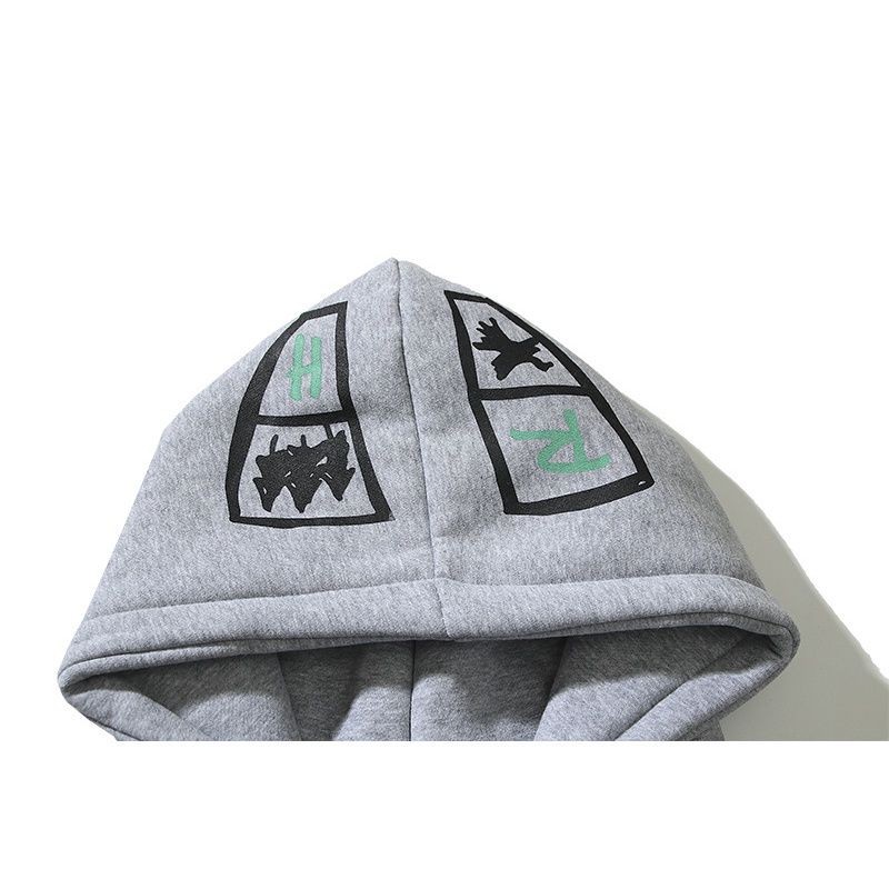 Hàng Bán Chạy Áo HOODIE Cotton Plus Size Tay Dài Dáng Rộng Vẽ Graffiti Bằng Tay RHUDE DOODLE Unisex