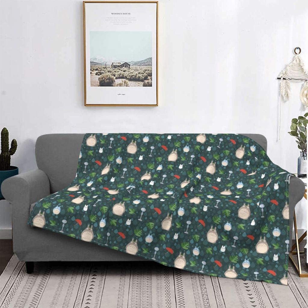 Chăn Mềm Đa Năng In Hình Totoro Dễ Thương Cho Giường Ngủ/Ghế Sofa