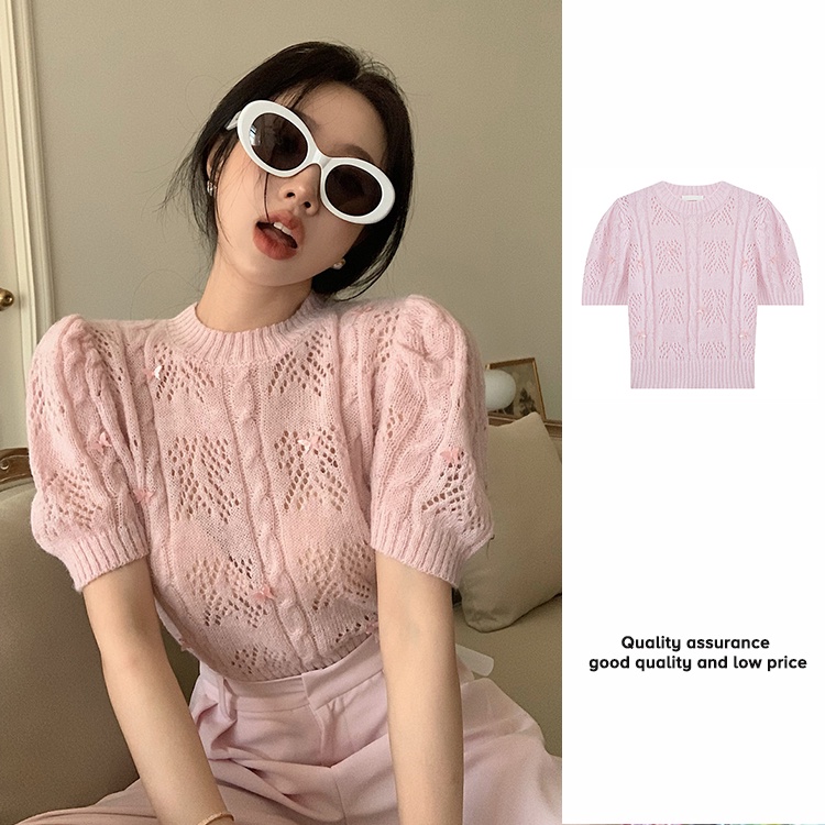 Porozi  Trang phục  áo thun dệt kim ngắn tay cổ tròn/ quần dài lưng cao thời trang nữ