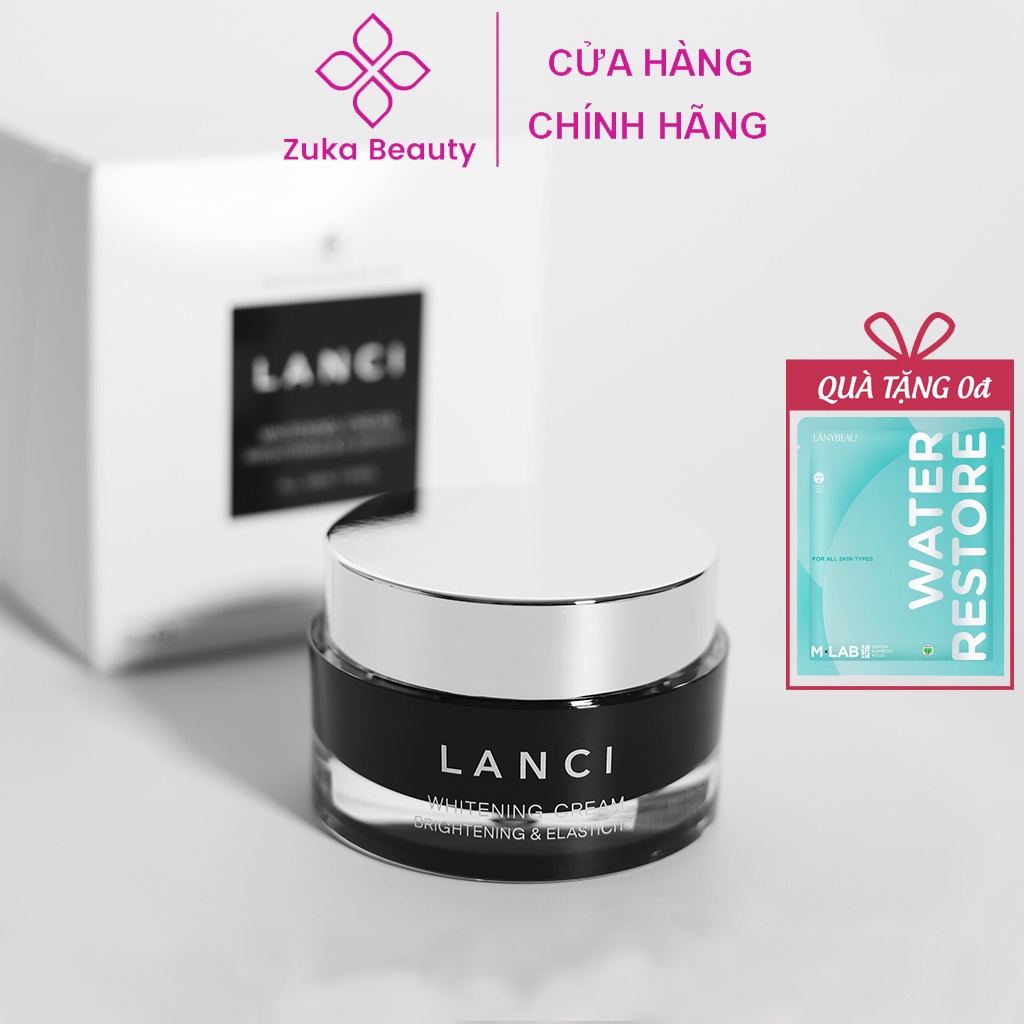 Kem Lanci Whitening Cream Hàn Quốc 50ml Zuka Beauty tăng cường độ ẩm giúp da căng mịn