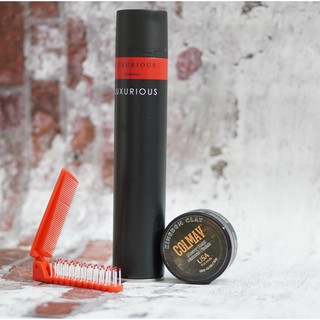 Ｃｏｍｂｏ Sáp vuốt tóc Pomade Colmav Kingdom U.S.A CHÍNH HÃNG giữ nếp & dưỡng ẩm + Gôm xịt tóc giữ nếp / Keo xịt tóc/ Wax