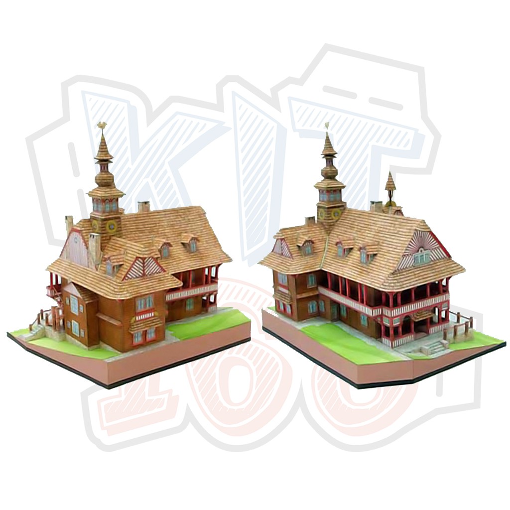 Mô hình giấy kiến trúc Cộng hòa Séc khách sạn Hotel Mamenka