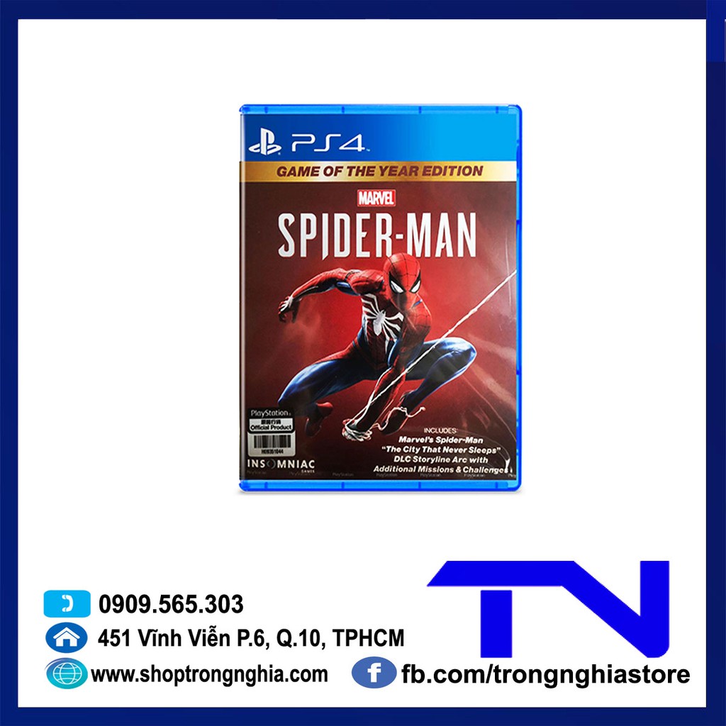 [Mã ELHAMS5 giảm 6% đơn 300K] Đĩa Game PS4 - Marvel's Spider Man Game of The Year [Asia]