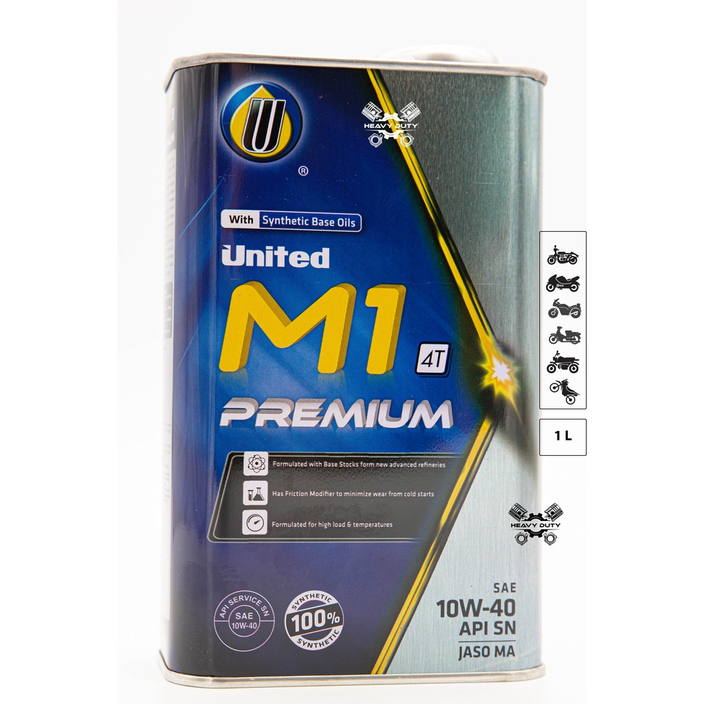 Nhớt Xe Máy Cao Cấp 10W40- United M1 Premium [1L]