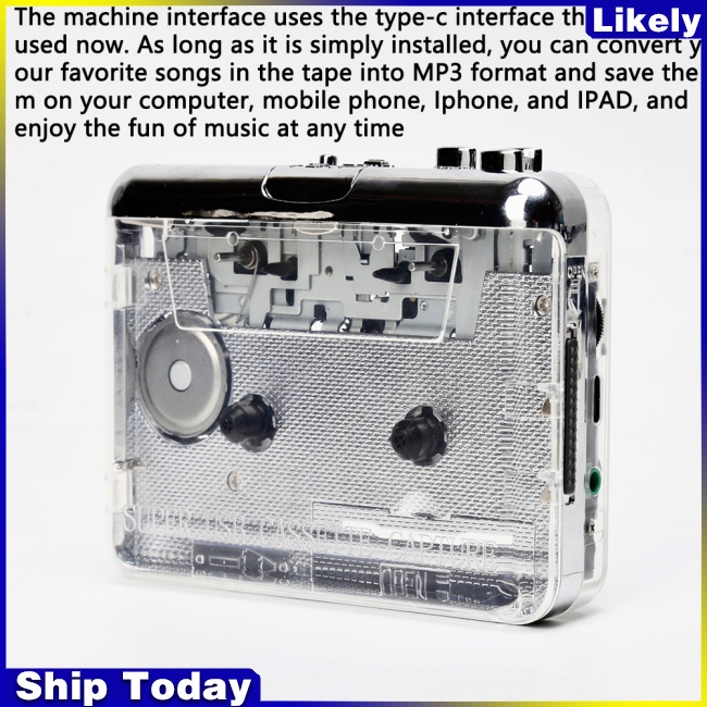Bộ Máy Ghi Âm Băng Cát-Xét Sang Mp3 Loại c Trong Suốt