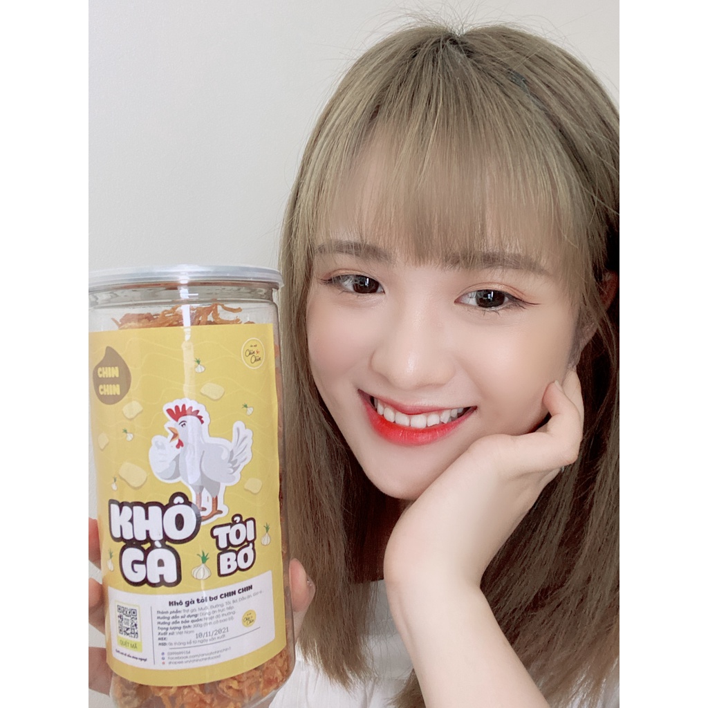 Đồ ăn vặt khô gà bơ tỏi lá chanh xé sợi cay vừa ngon vừa rẻ 300g ChinChin | BigBuy360 - bigbuy360.vn