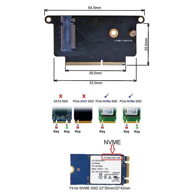 Thẻ Chuyển Đổi Ổ Cứng Ssd M.2 Nvme Sang Cho Apple Macbook Pro | BigBuy360 - bigbuy360.vn