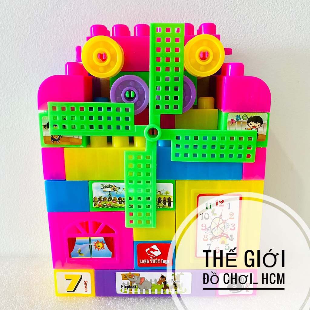 [HOT- HÀNG VIỆT NAM] Đồ chơi balo lắp ghép lego 47 chi tiết nút lớn dành cho bé thích lắp ráp lego, xếp hình sáng tạo