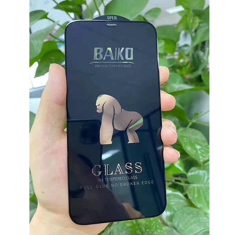 Dán cường lực Iphone Kingkong Baiko,full màn hình,chống bụi màng loa,tặng kèm bộ lau kính
