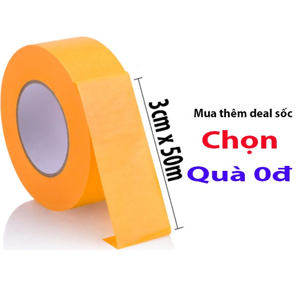 Băng keo che sơn vàng 3cm x 50m dày 0.11mm Doconu