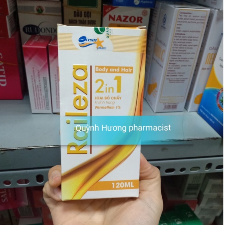 RAILEZA 2 trong 1 dầu tắm gội loại bỏ kí sinh trùng