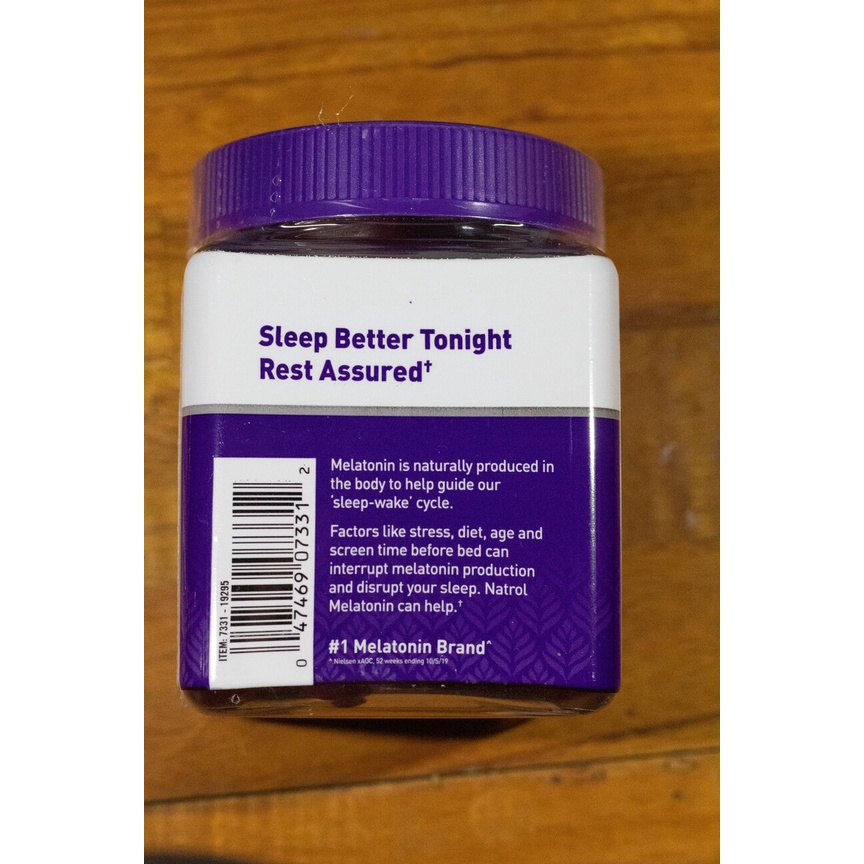 Kẹo ngủ Natrol Melatonin 10mg - Hỗ trợ cải thiện giấc ngủ với Natrol Melatonin - Kẹo dẻo ngủ ngon
