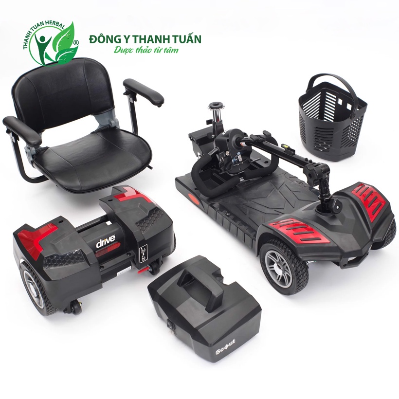 Xe điện 4 bánh Runner chính hãng EuroCare tiêu chuẩn Âu Mỹ - Dành cho người già, người sau chấn thương - đi 12km/lần sạc