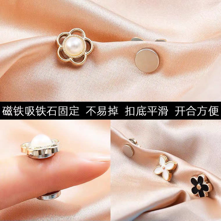 Nút Áo Sơ Mi Nam Châm Cài Áo Không Cần May Cài Nút Chống Chói