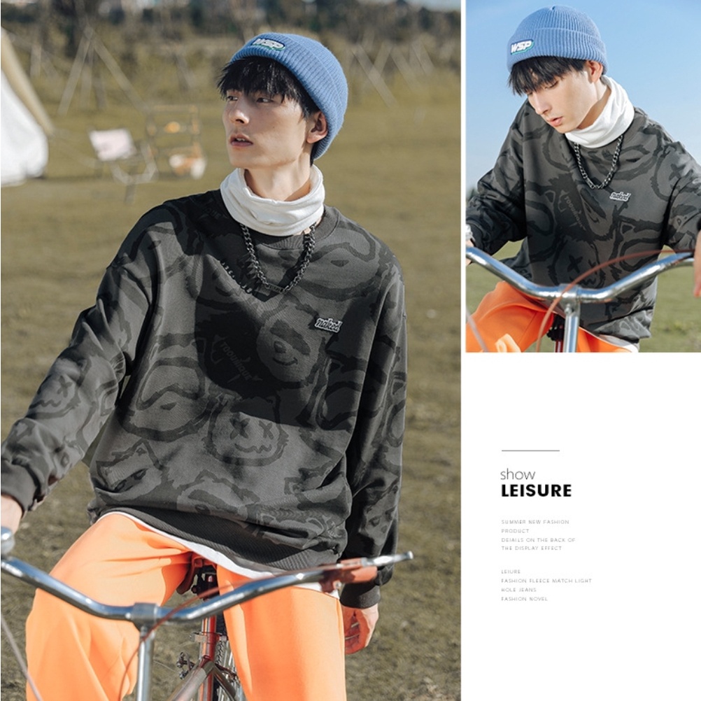 Áo Sweater nam nữ MEANSTORE nỉ lót bông oversize Unisex form rộng Ulzzang Hàn Quốc chất mềm mịn - Basic