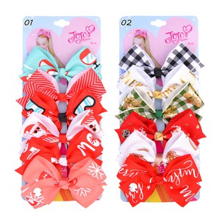 KIDSBOWS Bộ 6 Kẹp Tóc Nơ Giáng Sinh Dành Cho Bé Gái