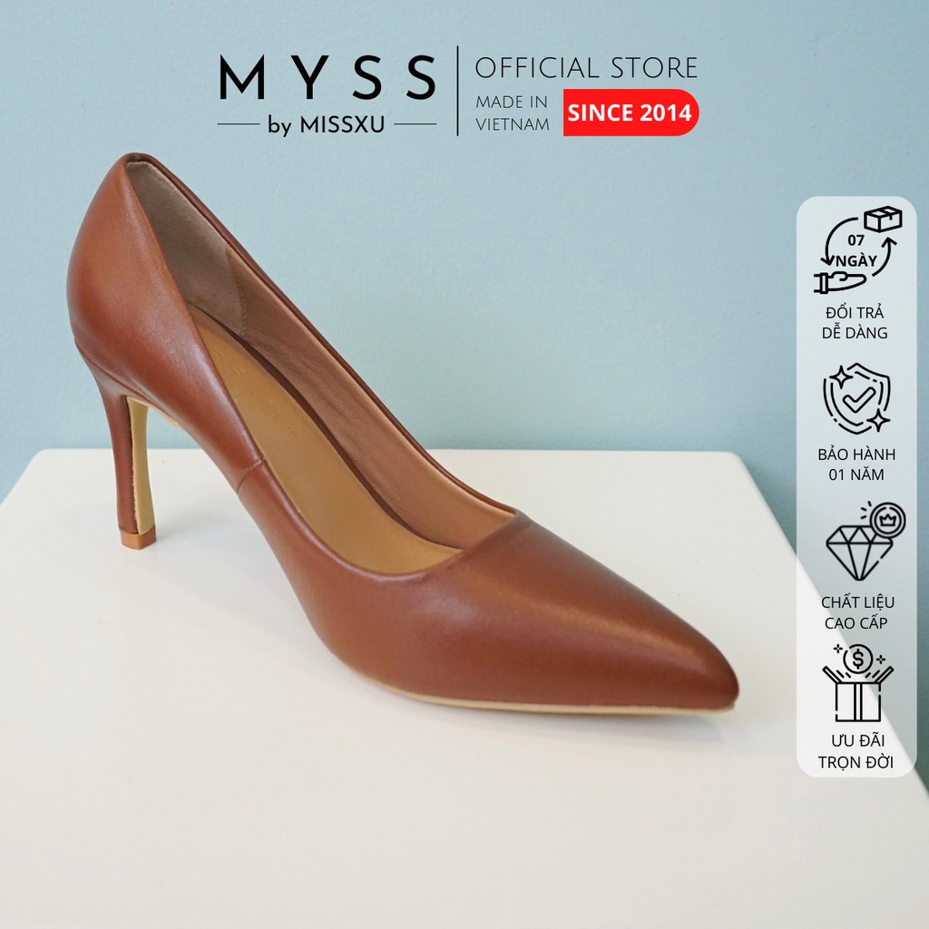 Giày cao gót nữ da thật cao cấp 7cm MYSS - CGDT01