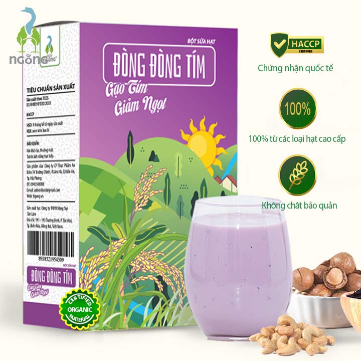 Bột Sữa Hạt Dinh Dưỡng Đòng Đòng Tím Gạo Lứt Tím 500gr