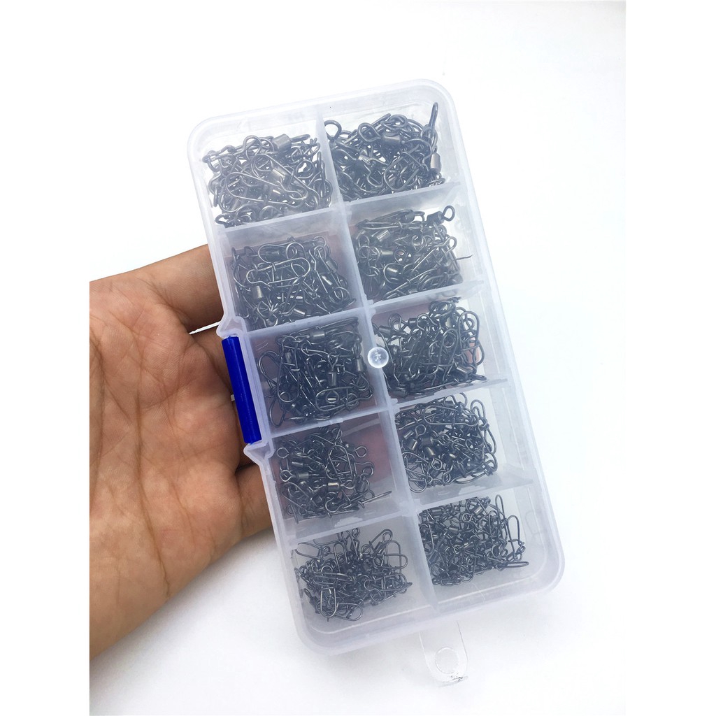 Hộp 210 Thiết Bị Fishing Swivel Mắc Mồi Câu Cá