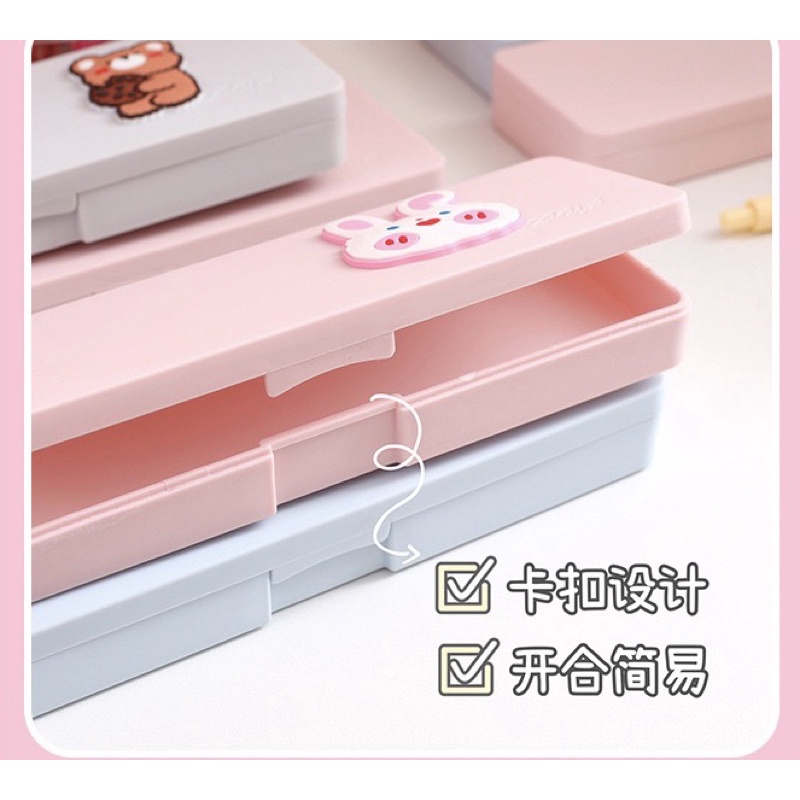 [ FREE SHIP] Hộp đựng bút nhựa Pencil Box hoạt hình dễ thương