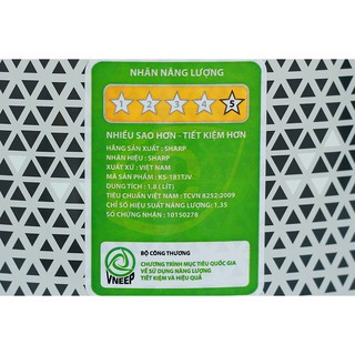 Nồi Cơm Điện SHARP KS-181TJV(sẵn hàng)
