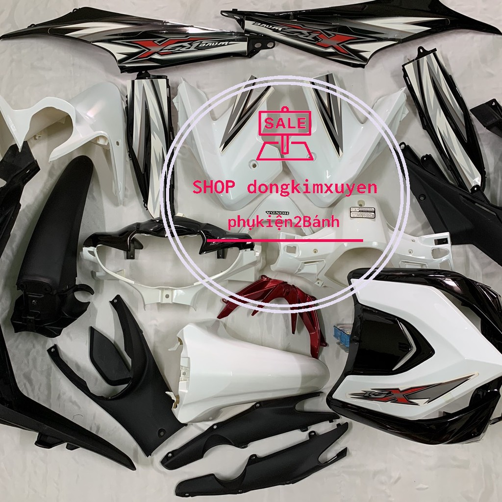 Bộ Dàn áo xe RSX 110 / RS110 màu TRẮNG / RSX 2010-wave RSX  2011-nhựa trắng nguyên sinh- LOẠI ĐẸP