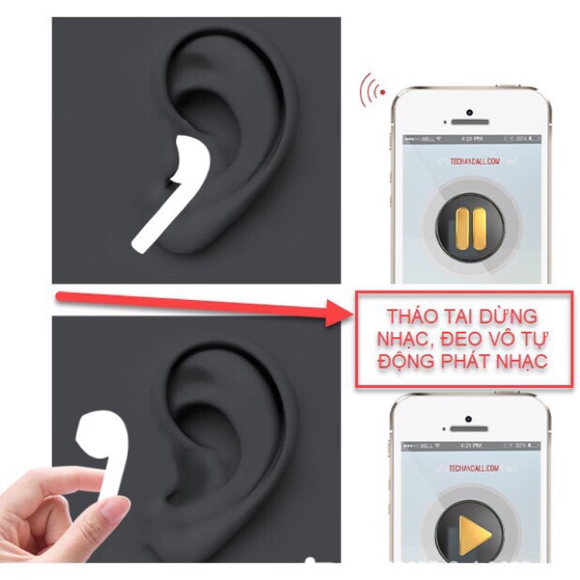 [Mã ELMS5 giảm 7% đơn 300K] Tai nghe bluetooth i500 hỗ trợ sạc không dây | BigBuy360 - bigbuy360.vn