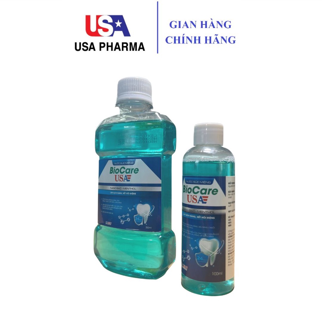 Nước Súc Miệng Nano Bạc, Menthol BioCare USA