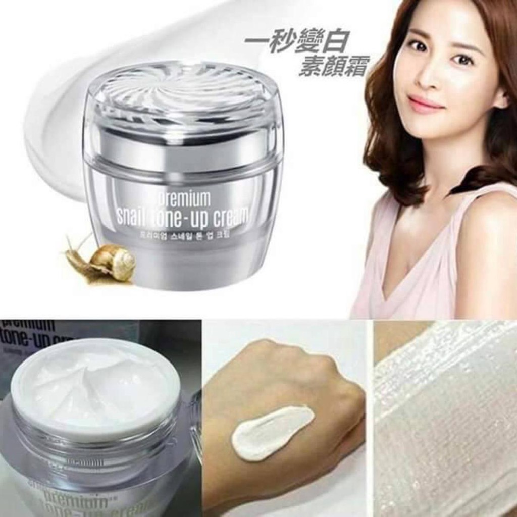 Kem Dưỡng Trắng Da Và Nâng Tone Da Tức Thì Ốc Sên Goodal Premium Snail Tone-Up Cream