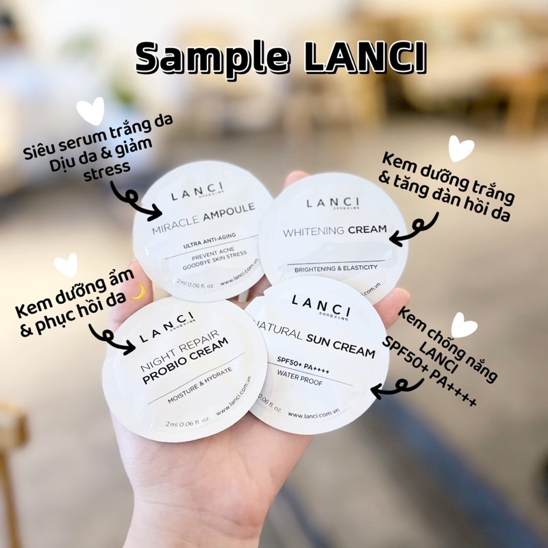 Trọn Bộ Dưỡng Da Lanci (Phiên Bản Dùng Thử Mini 2Ml)