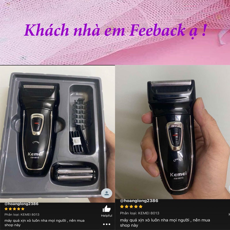 Máy Cạo Râu Đa Năng, May Cao Rau Nam Khô Không Đau, Không Rát Chính Hãng Kemei 8013