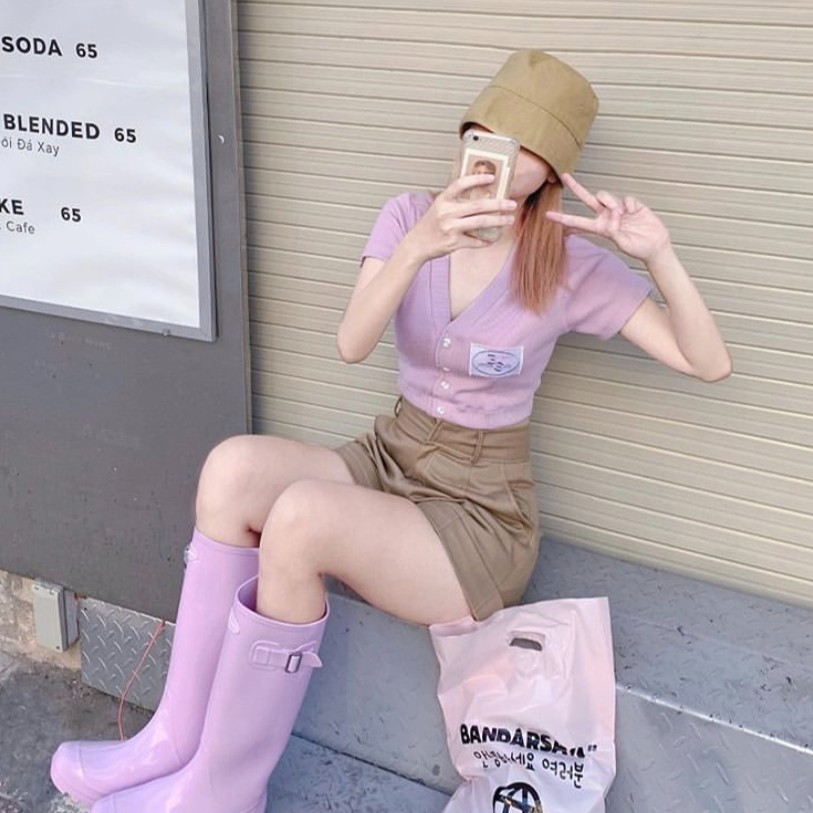 [Mã FAMAYWA giảm 10K đơn 50K] Áo Thun Croptop ❣️FREESHIP❣️ ÁO THUN ÔM BODY KHOÉT CỔ NGẮN TAY CHẤT GÂN ĐẸP TTA387 | BigBuy360 - bigbuy360.vn