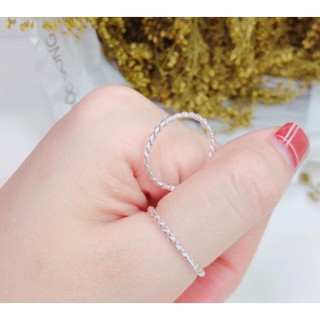 nhẫn bạc ta kiểu xoắn